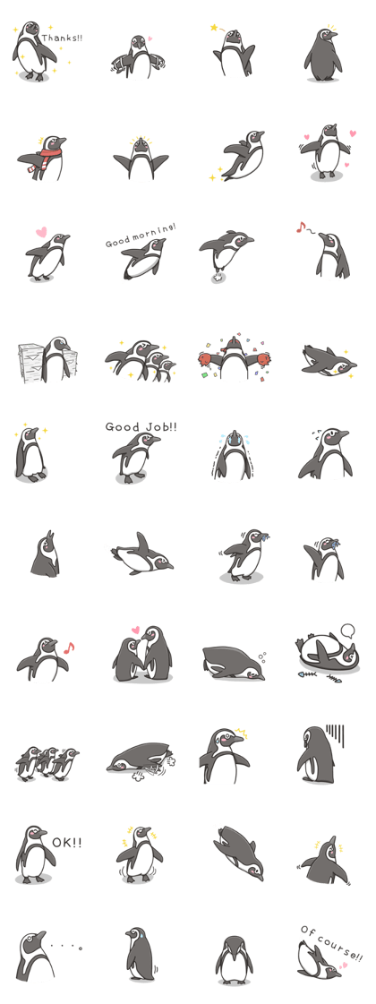 A sticker of the African penguin