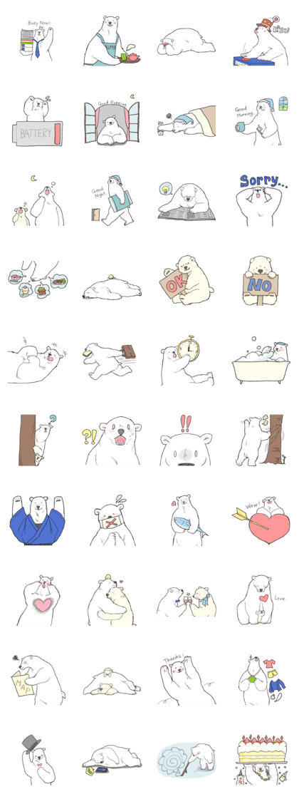 White bears like a man
