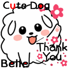 Cute Dog Belle frequently Sticker