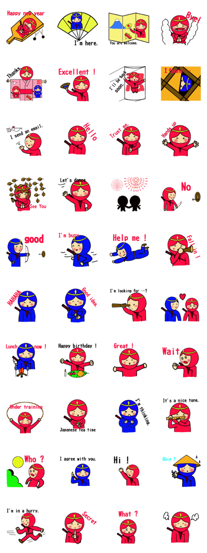 Red and Blue Ninja