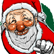 Santa came to my house.