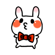 The rabbit which I attached ribbon to.
