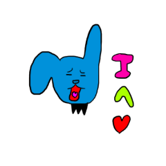 クズな青いウサギloveスタンプ Line スタンプ Line Store