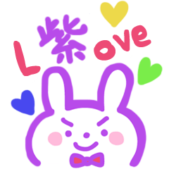 purple love rabbit
