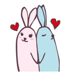 Rabbits in love.