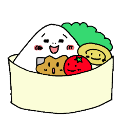 RICE BALL Sticker that can be used