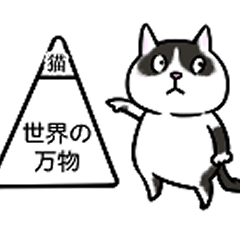 Lazy bicolor cat stickers