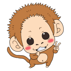 The monkey design sticker second edition