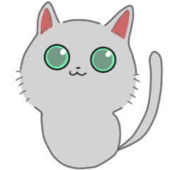 Cute Gray cat Sticker