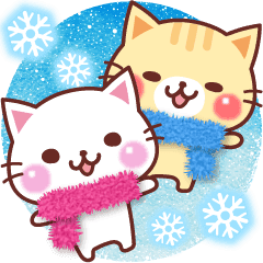 A Lot Of Cats In The Winter Line Stickers Line Store