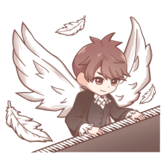 V.K - Wings of Piano Stickers (Taiwan)