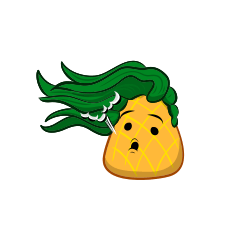 Tiny Pineapple with long hair