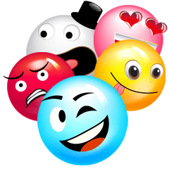 Colorful emotional faces 3.
