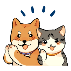 Useful Sticker of dog and cat