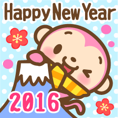 HAPPY NEW YEAR 2016 Pink Monkey