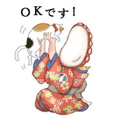 Japanese style octopus sticker