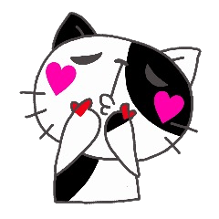 Cat with the cow pattern