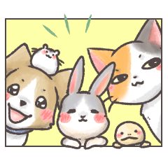 Friendly animals sticker(No character)