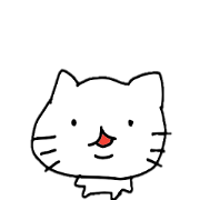koyama's White Cat Sticker