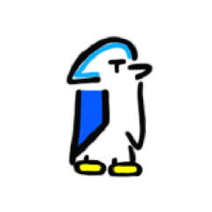 Cool penguin stamp