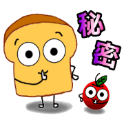 Mr.Toast and small apple (Japan)