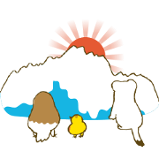 Grouse parent-child & cute ermine/winter