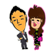 Men & woman  sticker