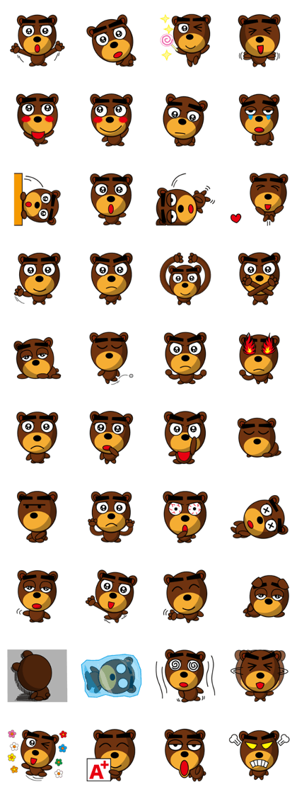Black Eyebrows Bear 16