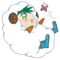 A cute little boy dressed like a sheep