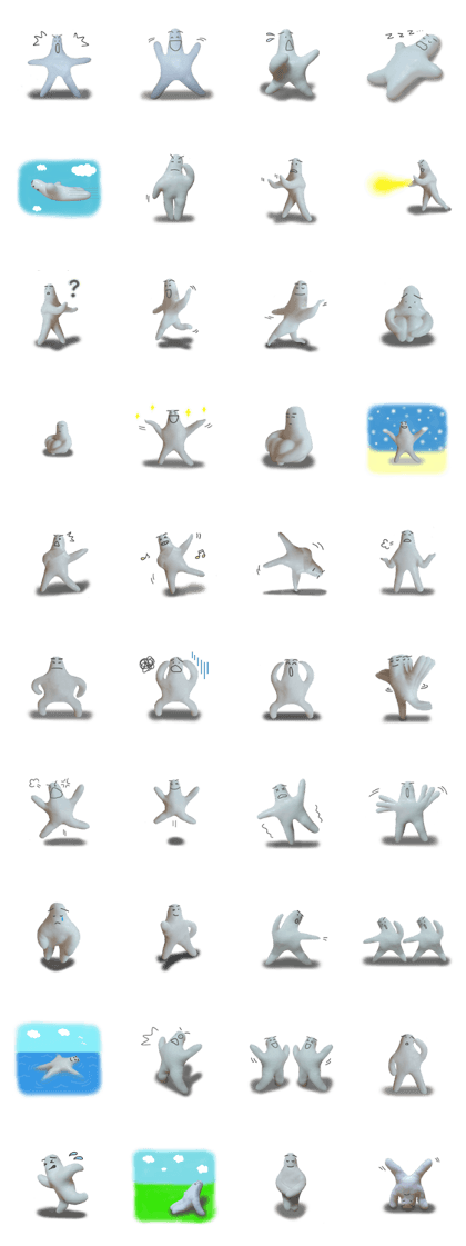 3D Whitish man
