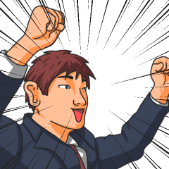 The brown-haired suit boy Sticker
