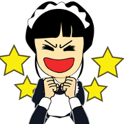 Cosplayers work in maid cafe
