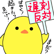 Hiyoko " You're late! "