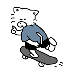 animal skateboarding