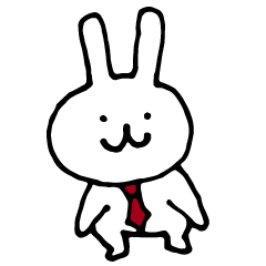 The rabbit wearing a necktie.