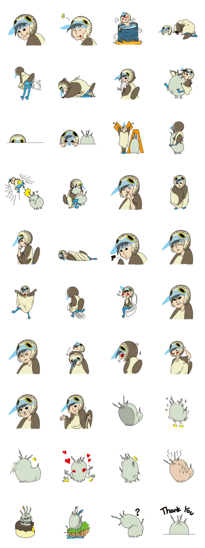Blue-footed  and his partner