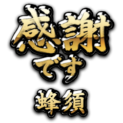 【蜂須】金の筆文字（感謝）