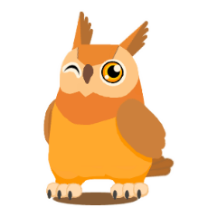 Cute horned owl more cute version