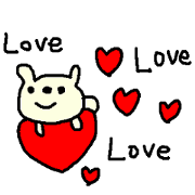 English cute LOVE bear.
