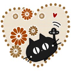 Sticker. black cat