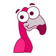 Flamingo Cartoon Fun Set