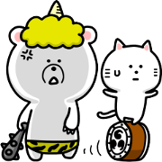 White bear and white cat
