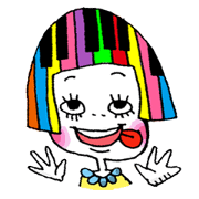 Colorful girl with happy friends Part2