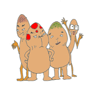 Brilliant poison mushroom family