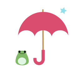 シンプルな傘のアニメーションスタンプ