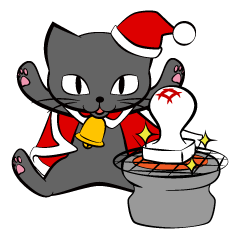 仲良し猫３匹(クリスマス＆お正月編)
