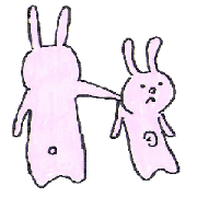 protruding navel rabbit