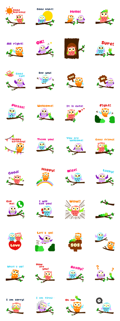 A colorful owl * sometimes Caterpillar