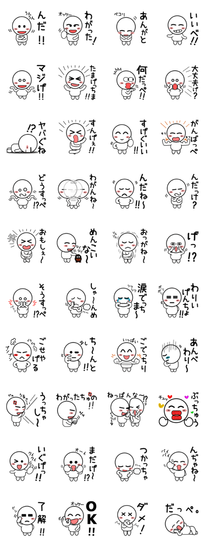 Normally use stickers(Beach dialect)
