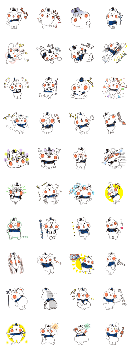Bear sticker tongue would come out with
